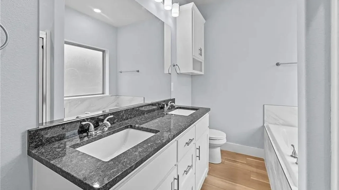 2220_Million_Ln_Townhome_for_Sale_Fayetteville_AR_72704_Bathroom_Granite_Sink 2220 Million Ln Townhome for Sale Fayetteville, AR 72704 - Bathroom Granite Countertop
